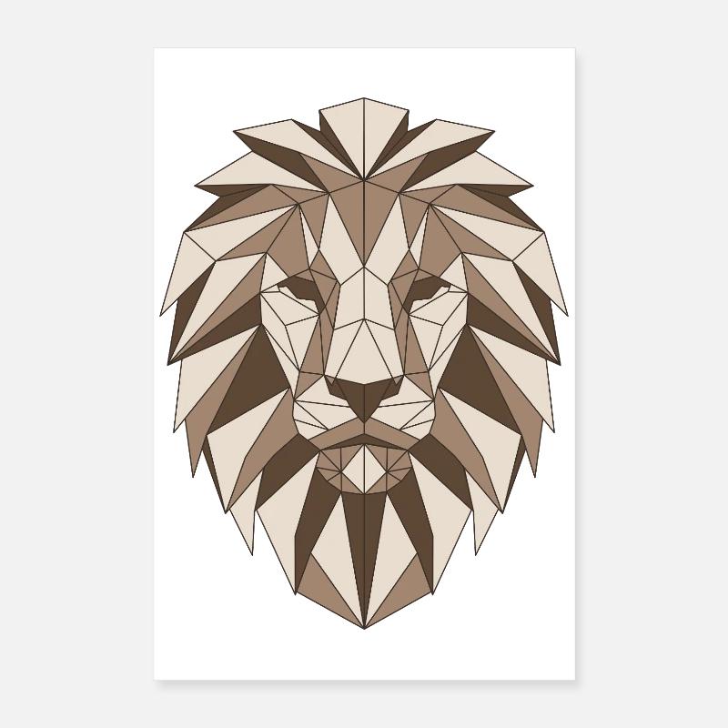 Geometric lion head Poster 16" x 24" (40x60 cm)