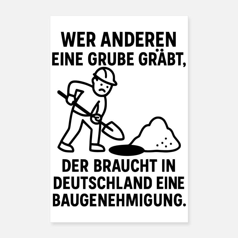 Digging a pit Poster 16" x 24" (40x60 cm)