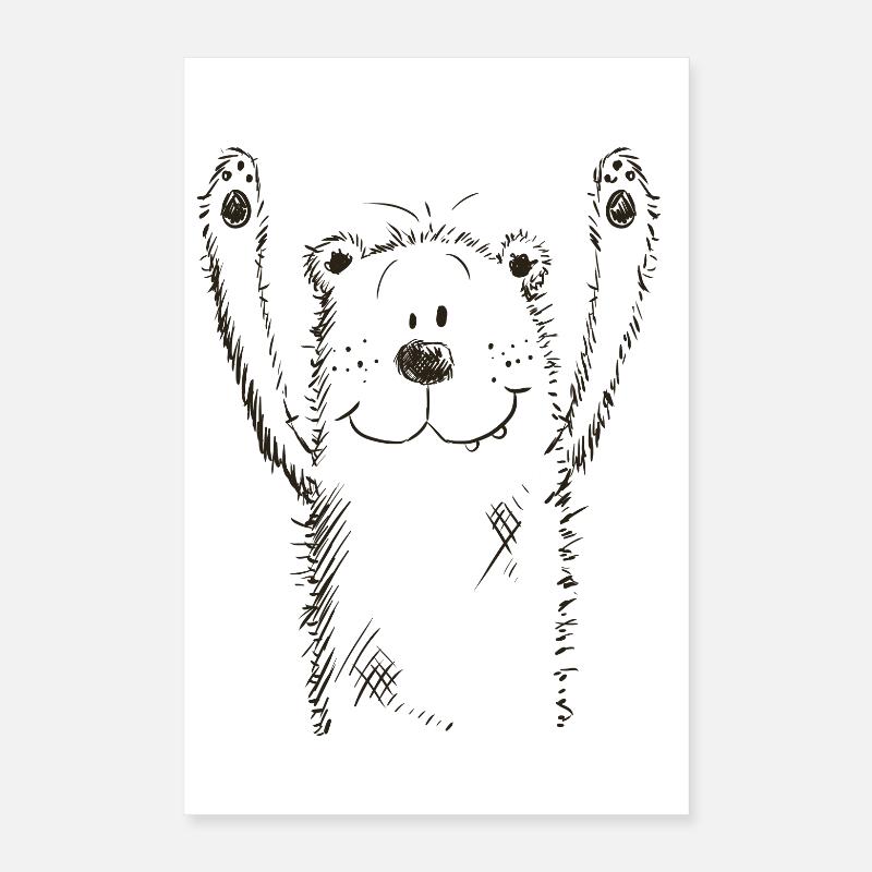 Witzer Bär I Bärchen I Teddy I Eisbär Comic Poster 40x60 cm