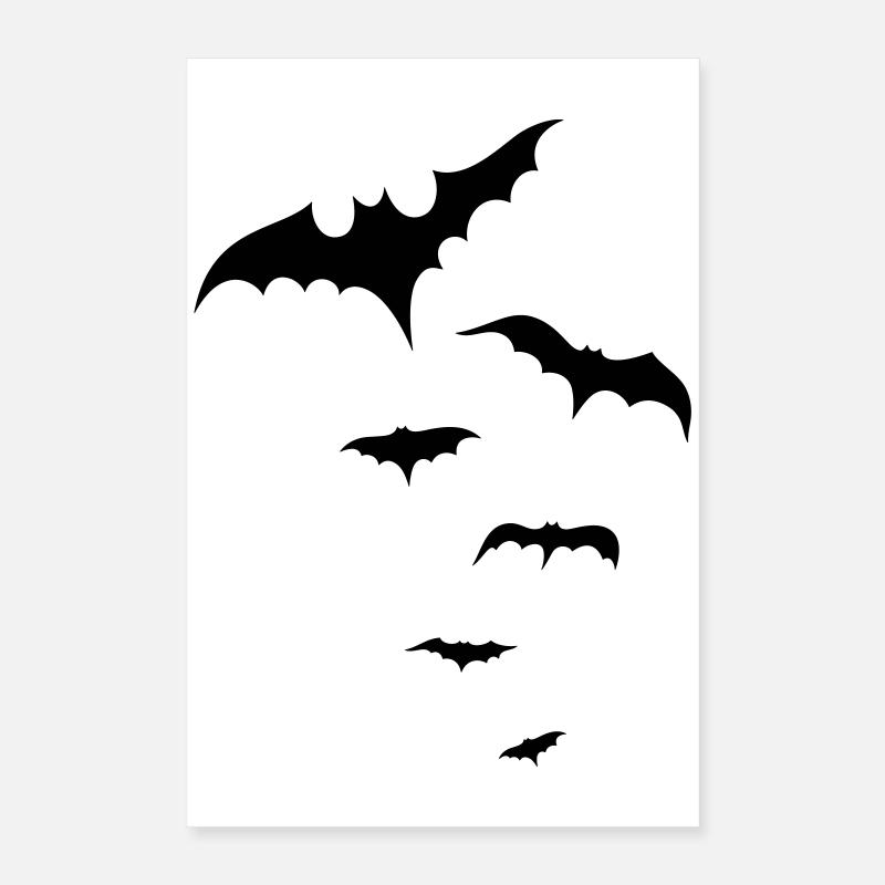 Les chauves-souris d’Halloween, a demandé Poster 40 x 60 cm