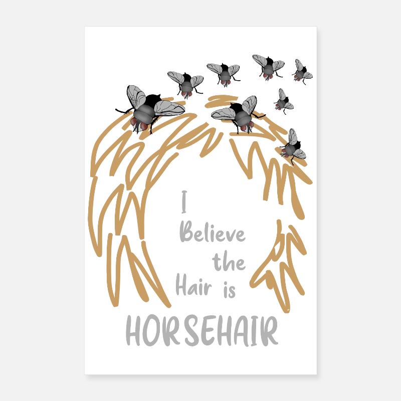 Je pense que le poil est du crin de cheval. Poster 40 x 60 cm