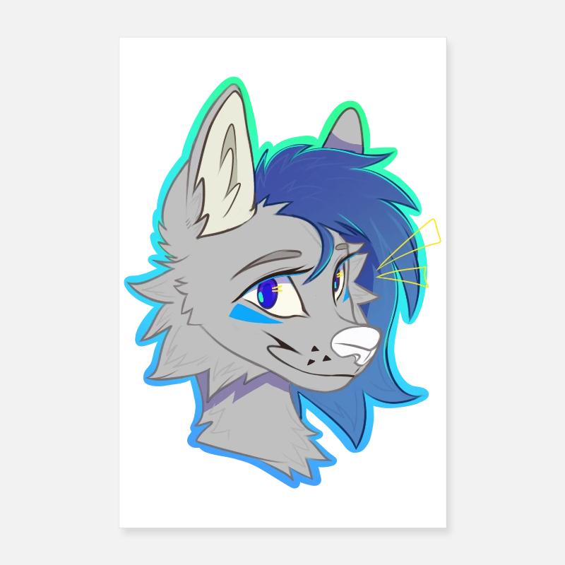 Wind Chime, the She-Wolf (by Derpy Fox) Poster 16" x 24" (40x60 cm)