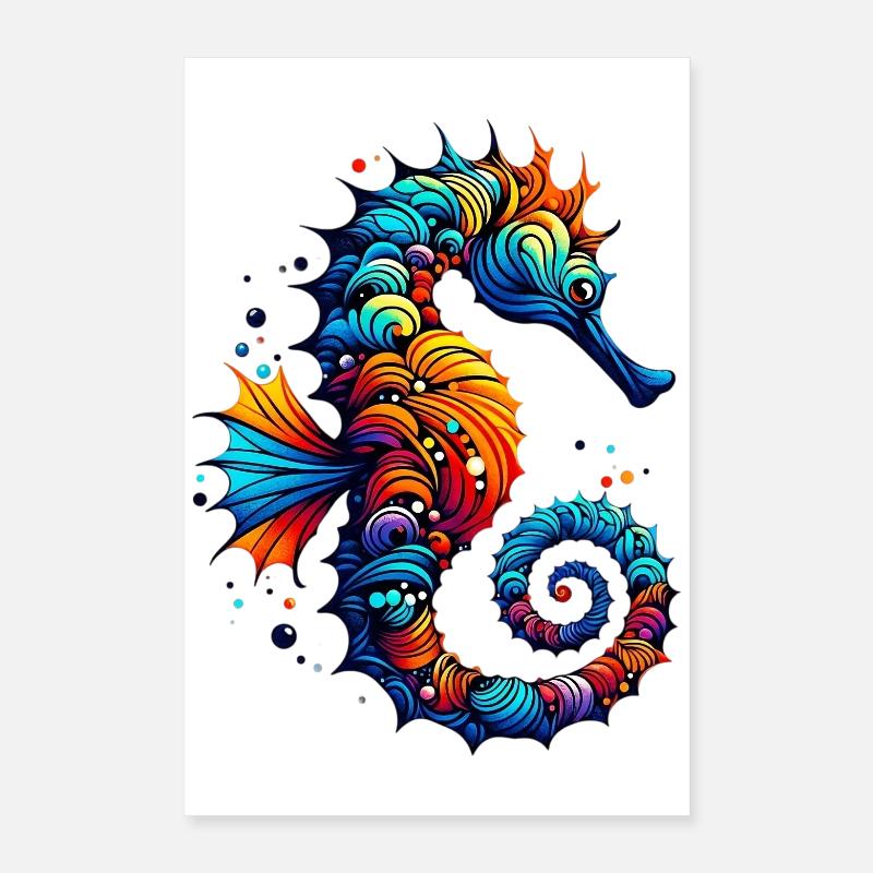 Seepferdchen Poster 40x60 cm