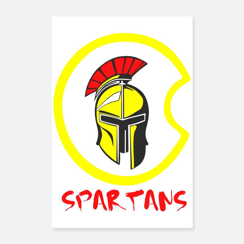 Helm Sparta und Blut 4 Poster 40x60 cm