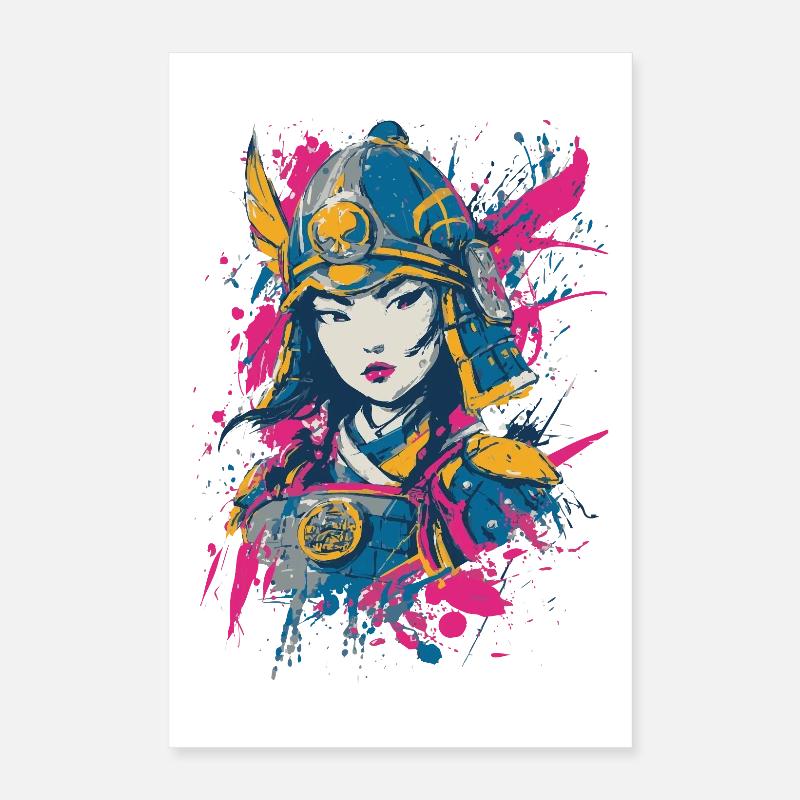 Samurai Kriegerin Poster 40x60 cm