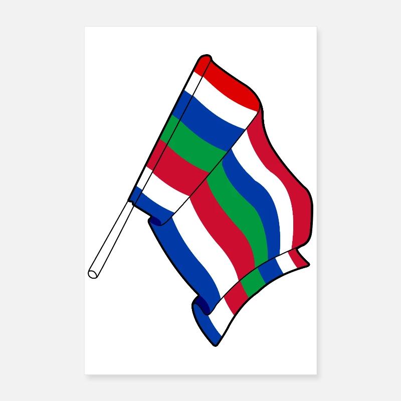 Schiermonnikoog Flag – Island Pride Poster 16" x 24" (40x60 cm)