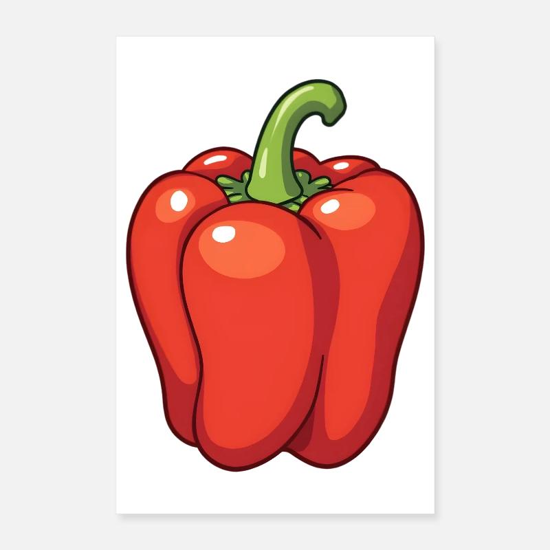 Poivrons rouges Poster 40 x 60 cm