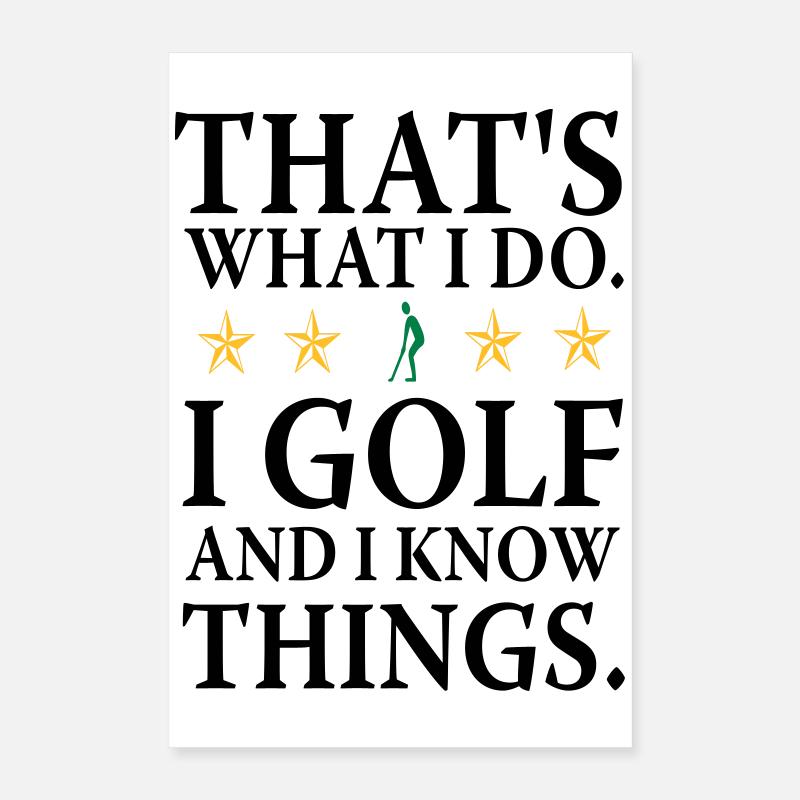 Ich spiele Golf Poster 40x60 cm