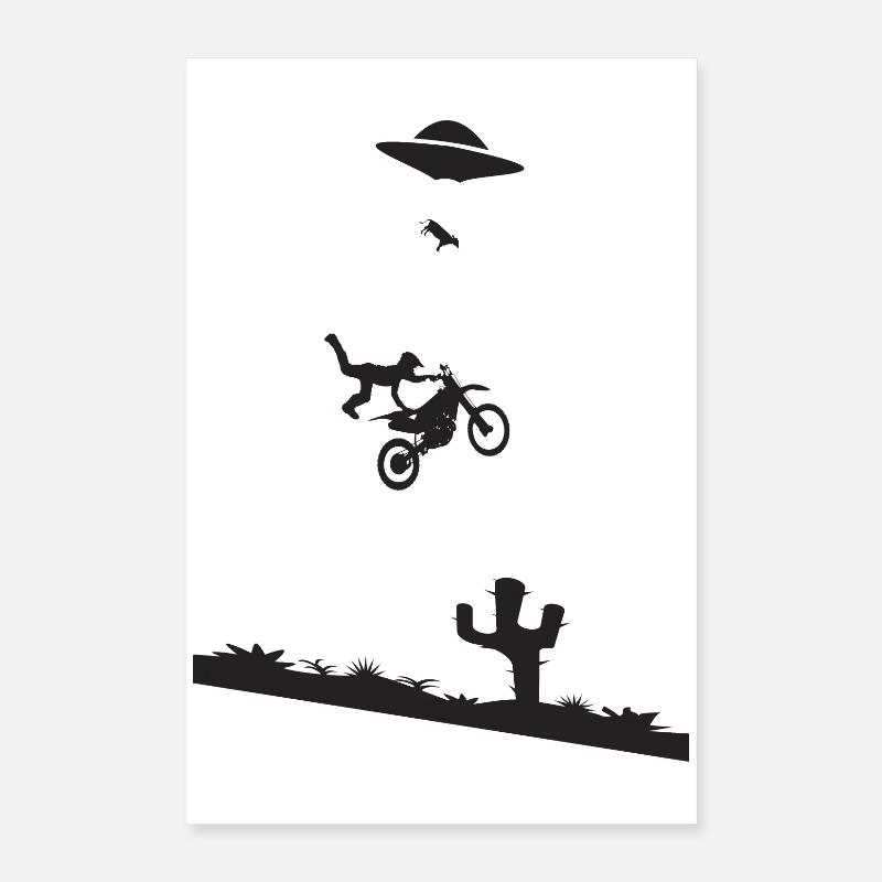 Cascade de motocross Poster 40 x 60 cm