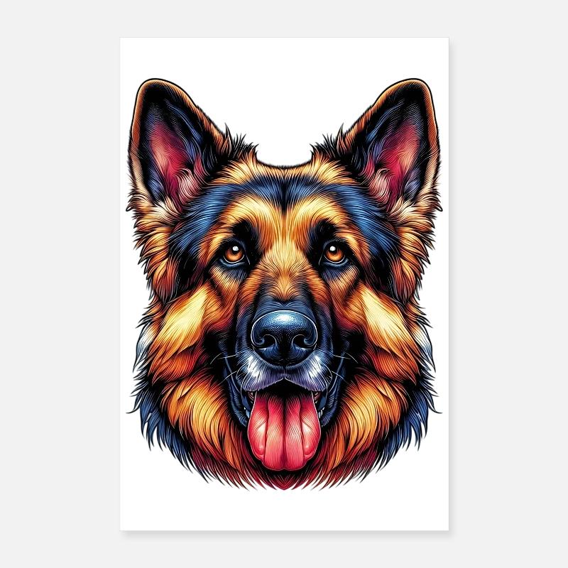 Deutscher Schäferhund Poster 40x60 cm