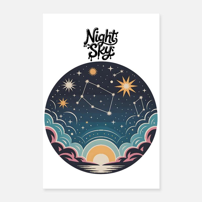 Ciel nocturne Poster 40 x 60 cm