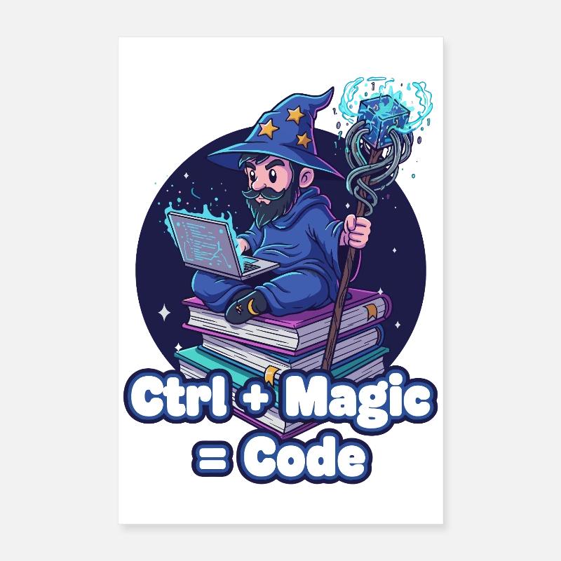 Ctrl Magic Code Wizard Poster 16" x 24" (40x60 cm)