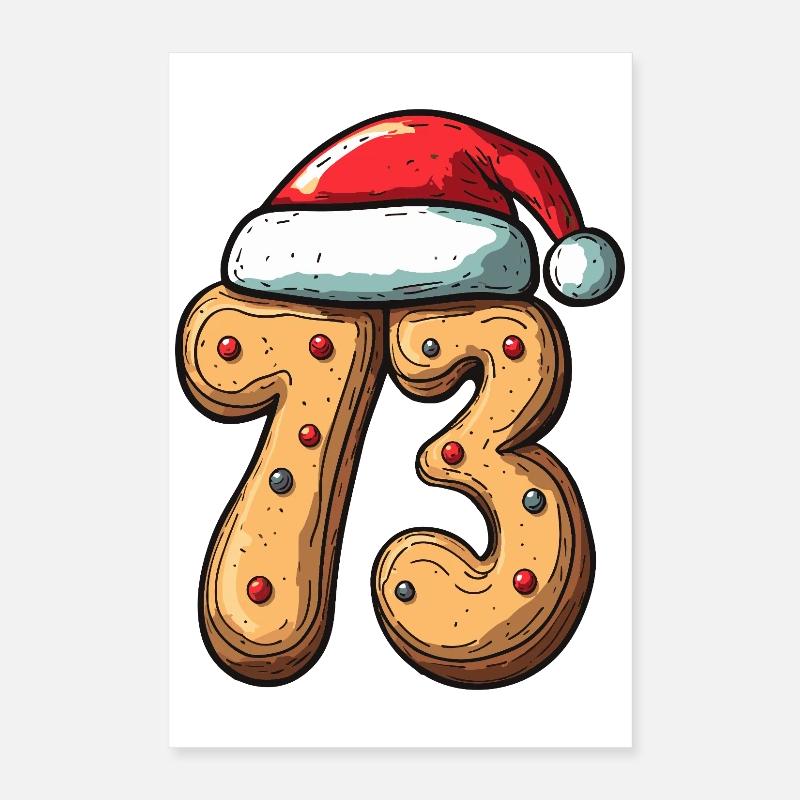 73 Numéro Cookie Noël Poster 40 x 60 cm