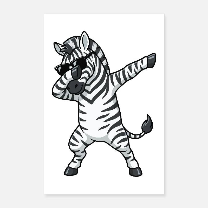 Dab Zebra Poster 40 x 60 cm