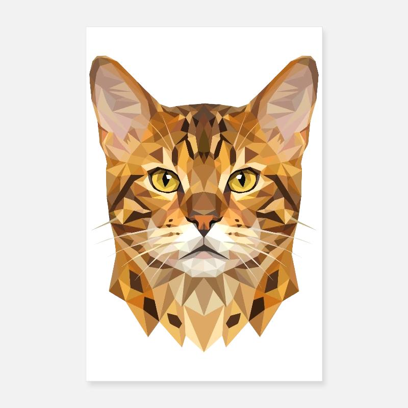 Chat léopard du Bengale, chat léopard, léopardette, chats du Bengale, Poster 40 x 60 cm