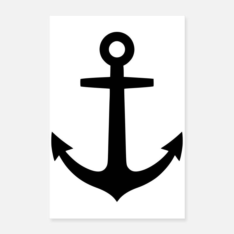 Anchor Maritime Ship Logo Poster 16" x 24" (40x60 cm)