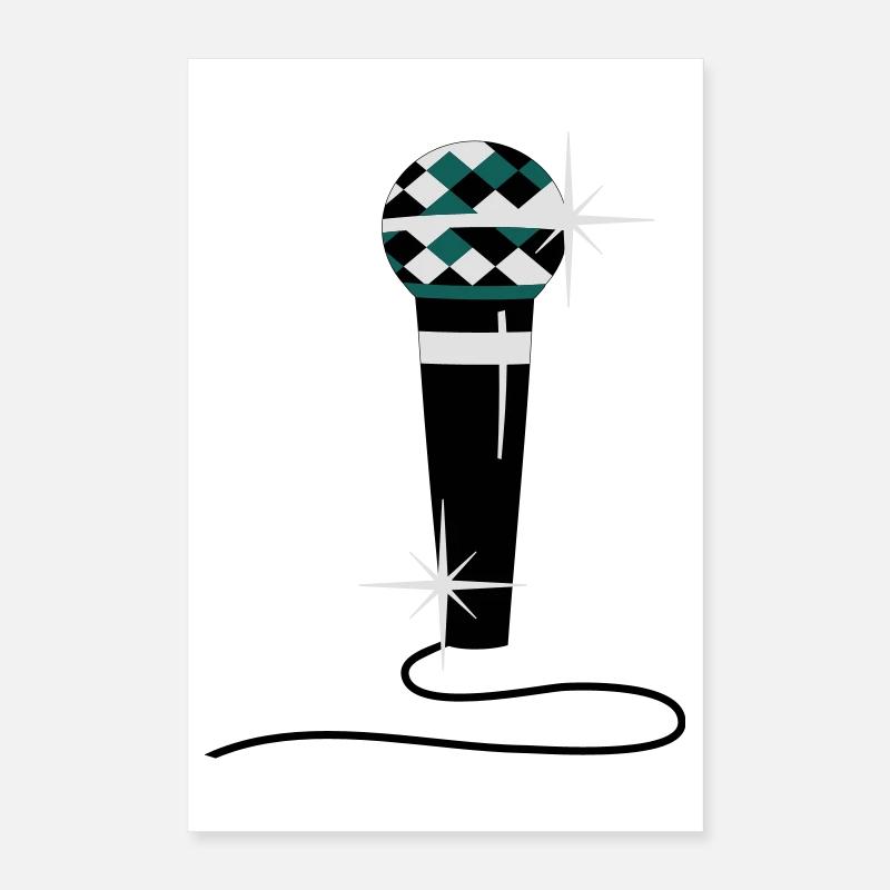 microphone de diamant Poster 40 x 60 cm