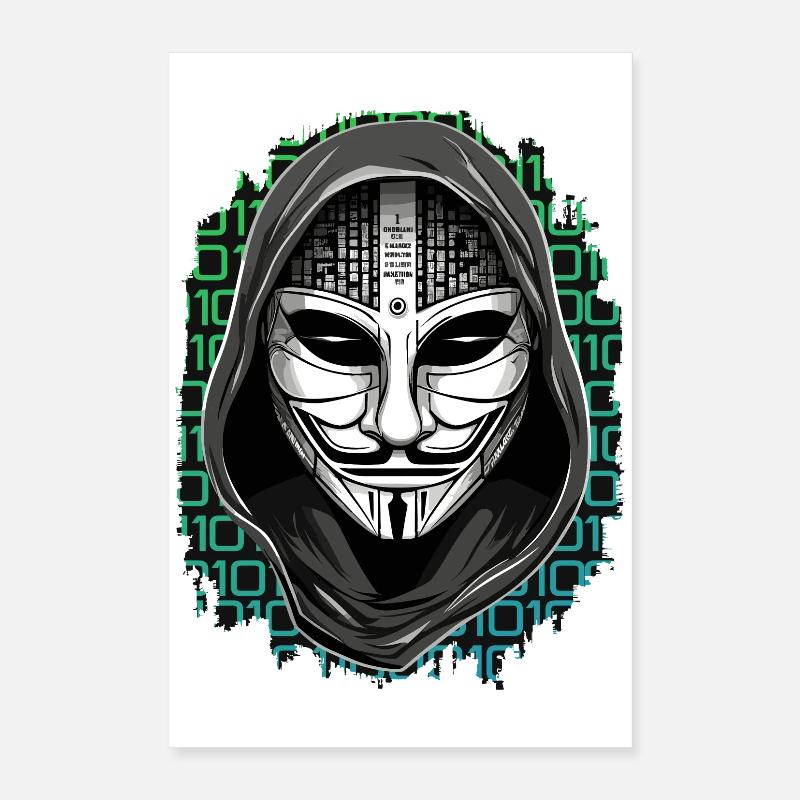 Anonymous Hacker Poster 16" x 24" (40x60 cm)