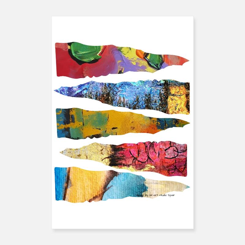 Abstraktes buntes Farbschicht-Design Poster 40x60 cm