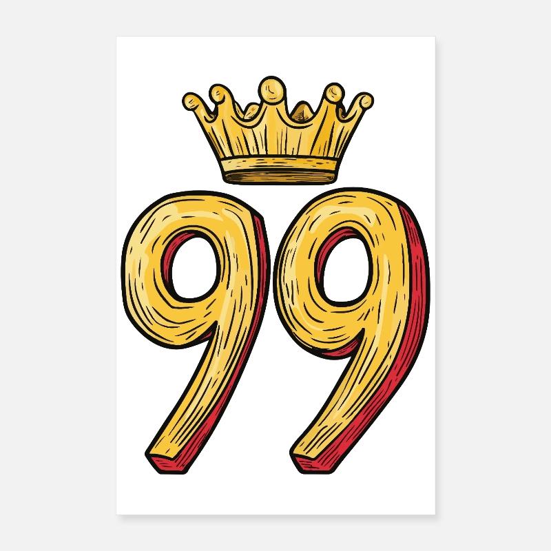 99 Number Crown Poster 16" x 24" (40x60 cm)