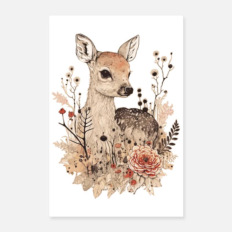 roe deer Poster 16" x 24" (40x60 cm)
