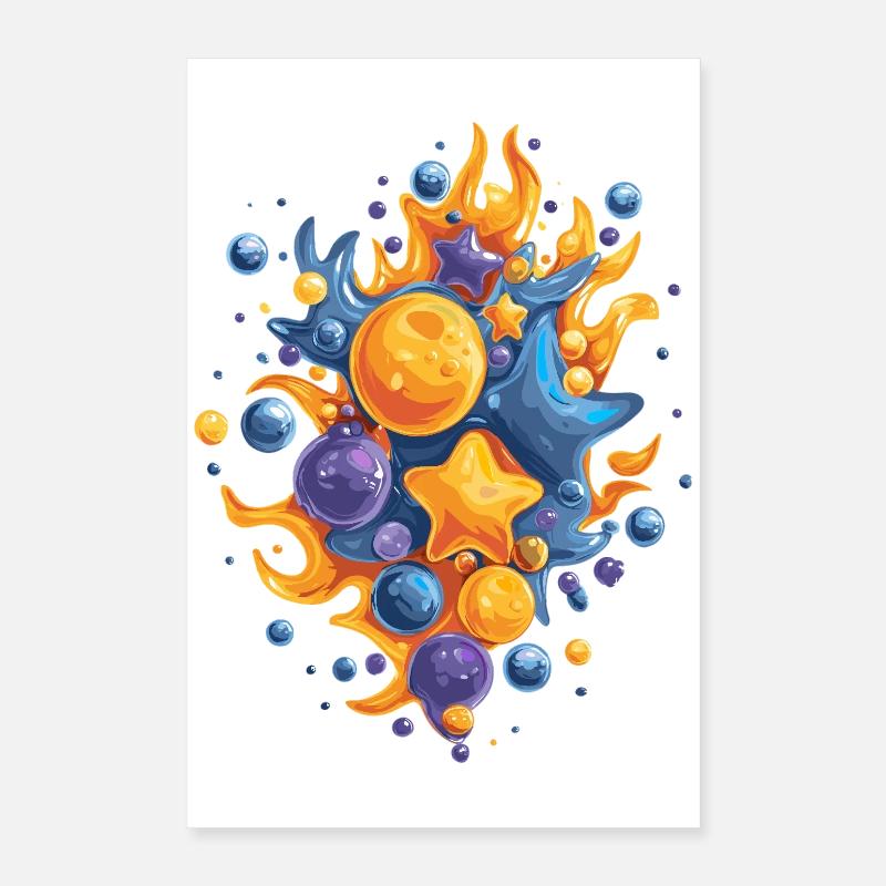 Comet Fire Color Explosion Poster 16" x 24" (40x60 cm)
