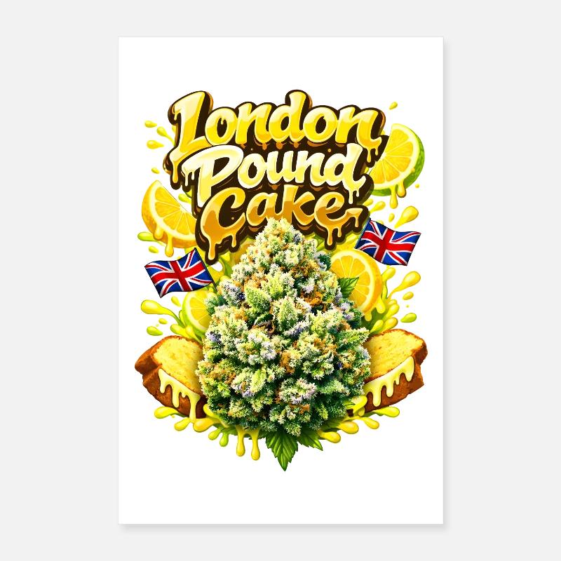 London Pound Cake Graffiti Print Poster 16" x 24" (40x60 cm)