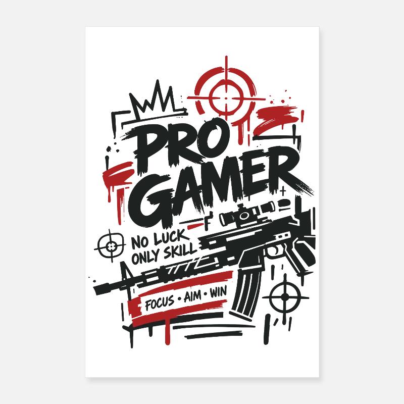Graphismes de manette Gaming Lover Poster 40 x 60 cm