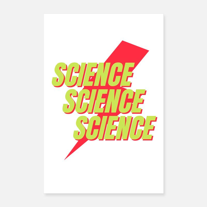 Neon Science Bolt Design Poster 16" x 24" (40x60 cm)