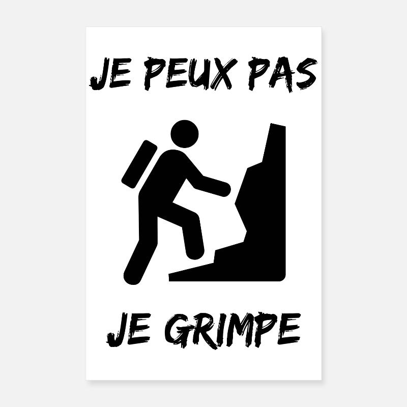 ESCALADE. CLIMB. CLIMBING. ESCALADE. VAN. GRIMPE. Poster 40 x 60 cm
