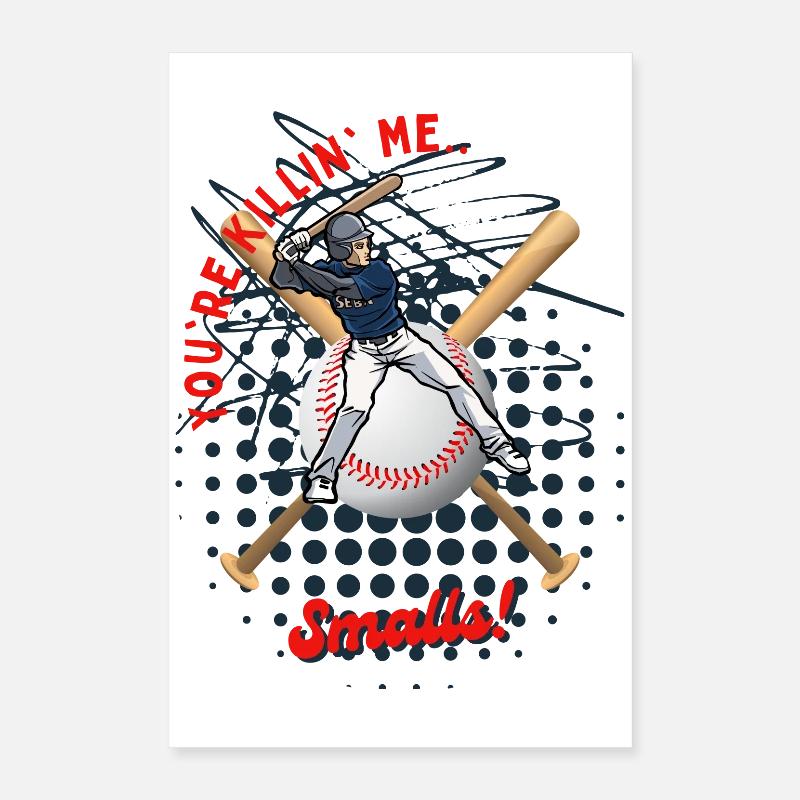 Baseball-Teig mit verspieltem Text Poster 40x60 cm
