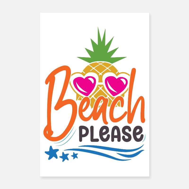 Strand bitte Poster 40x60 cm