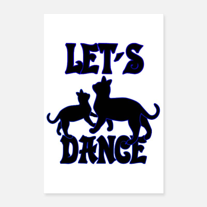 Cats dance together Poster 16" x 24" (40x60 cm)