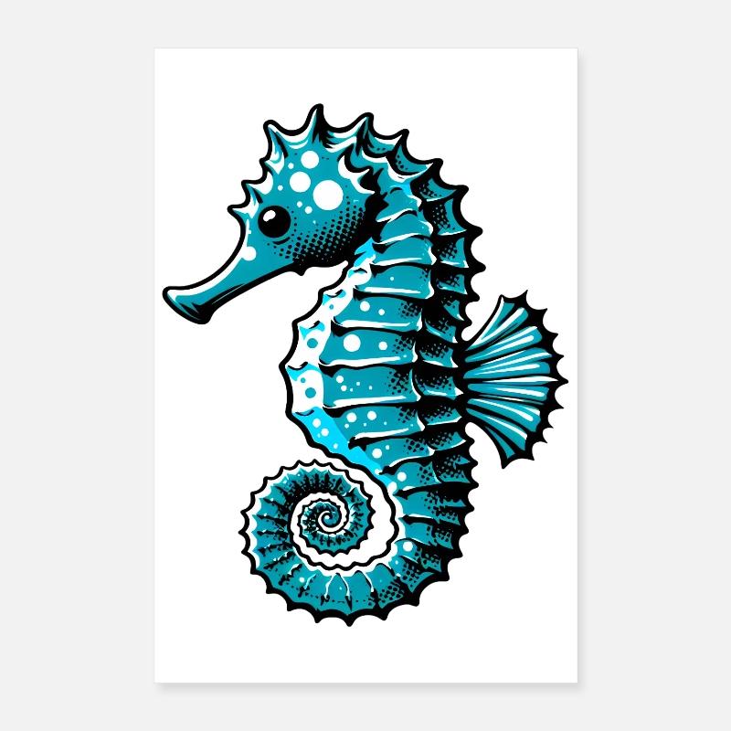Seepferdchen Poster 40x60 cm