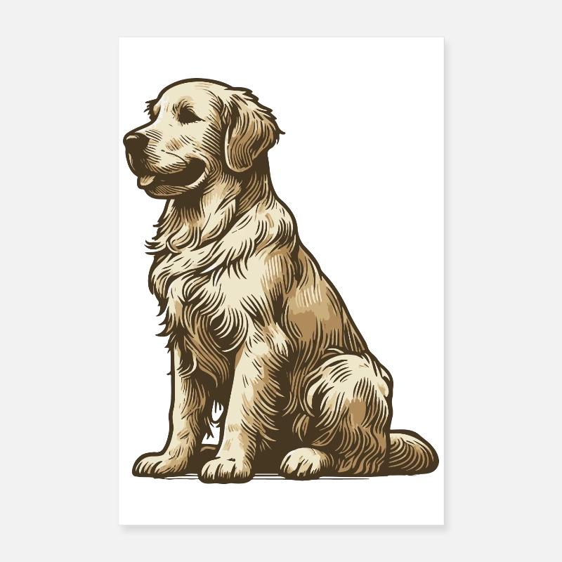 Golden retriever Poster 40 x 60 cm