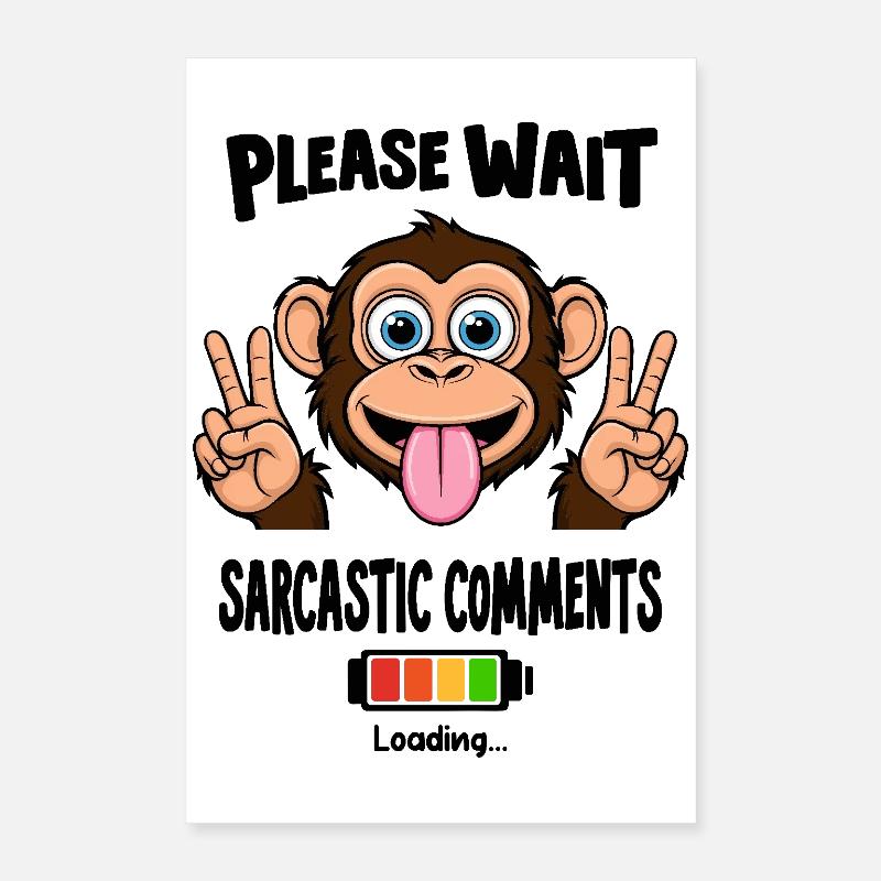 Drôle de singe Poster 40 x 60 cm
