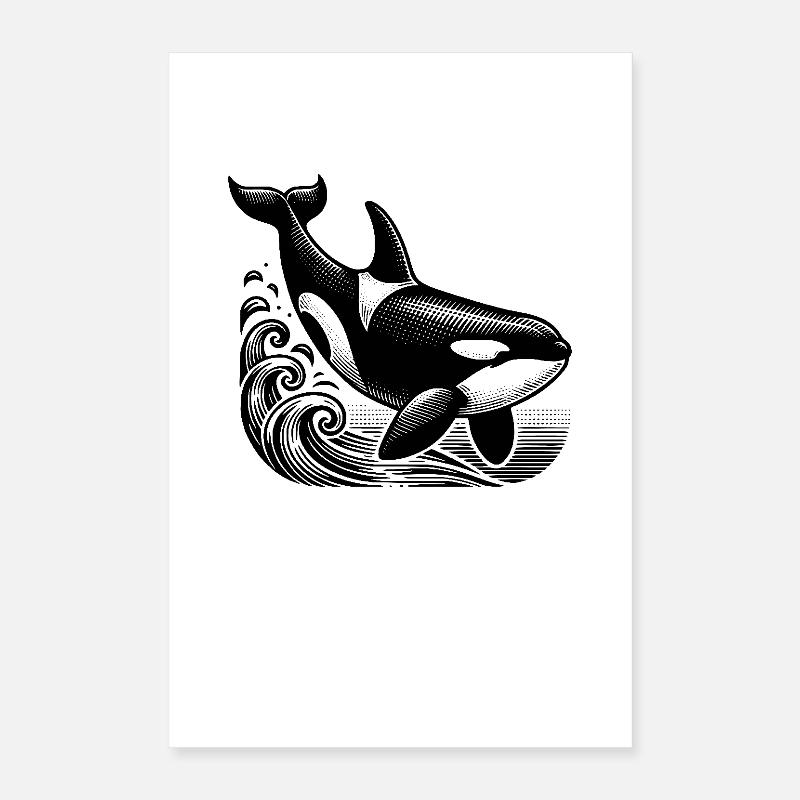 Mächtiger Orca Poster 40x60 cm