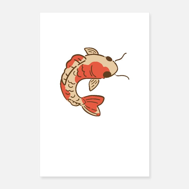 Carpe Koi élégante Poster 40 x 60 cm
