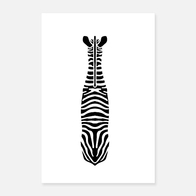 Zebra with Unique Stripes Poster 16" x 24" (40x60 cm)