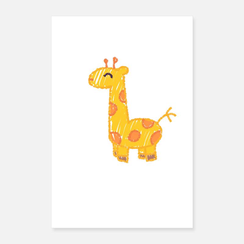 Die Elegante Giraffe Poster 40x60 cm