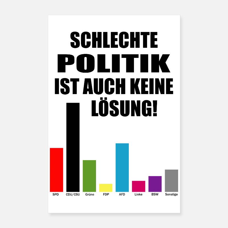 La mauvaise politique n’est pas non plus une solution Poster 40 x 60 cm
