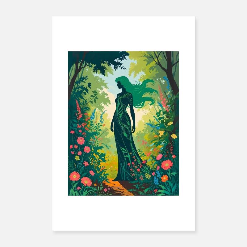 Mère Nature dans la forêt enchantée Poster 40 x 60 cm