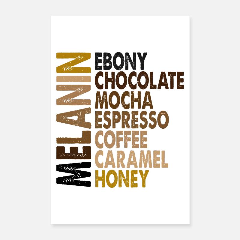 Design sur le thème du café et du chocolat Eybony Poster 40 x 60 cm