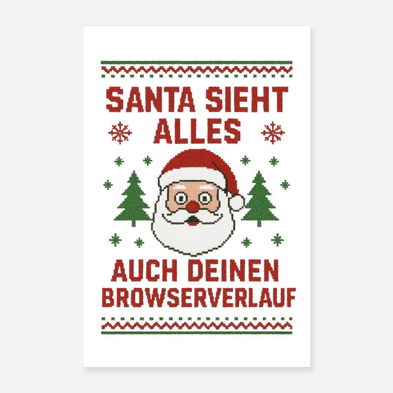 Santa sees everything Poster 16" x 24" (40x60 cm)