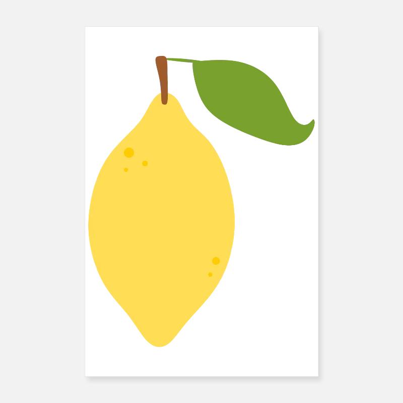 Conception moderne de motif d’agrumes citron Poster 40 x 60 cm