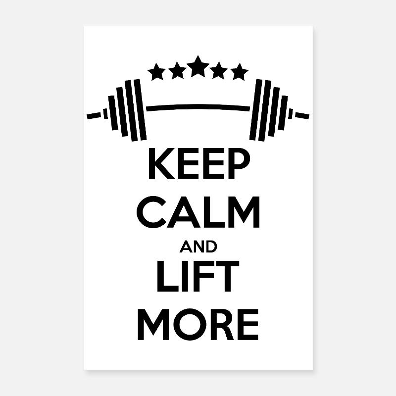 Keep Calm GYM : Force et motivation Poster 40 x 60 cm