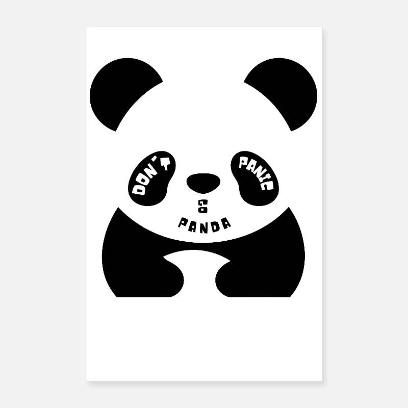 Dont Panic GO Panda Poster 16" x 24" (40x60 cm)