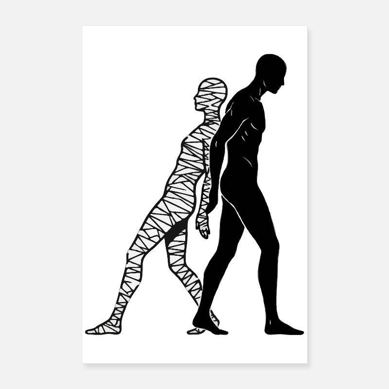 Shadow and Mummy Connected Body Poster 16" x 24" (40x60 cm)