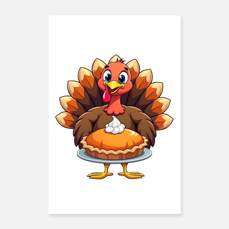Thanksgiving Drôle Dinde de Thanksgiving Poster 40 x 60 cm