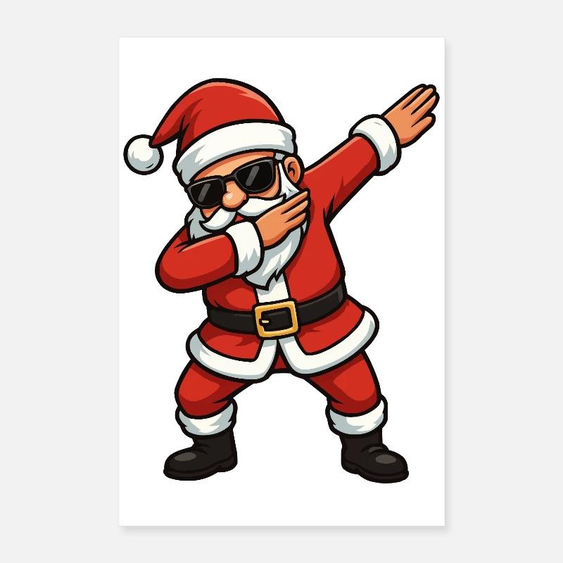 Style de tampon du Père Noël Poster 40 x 60 cm